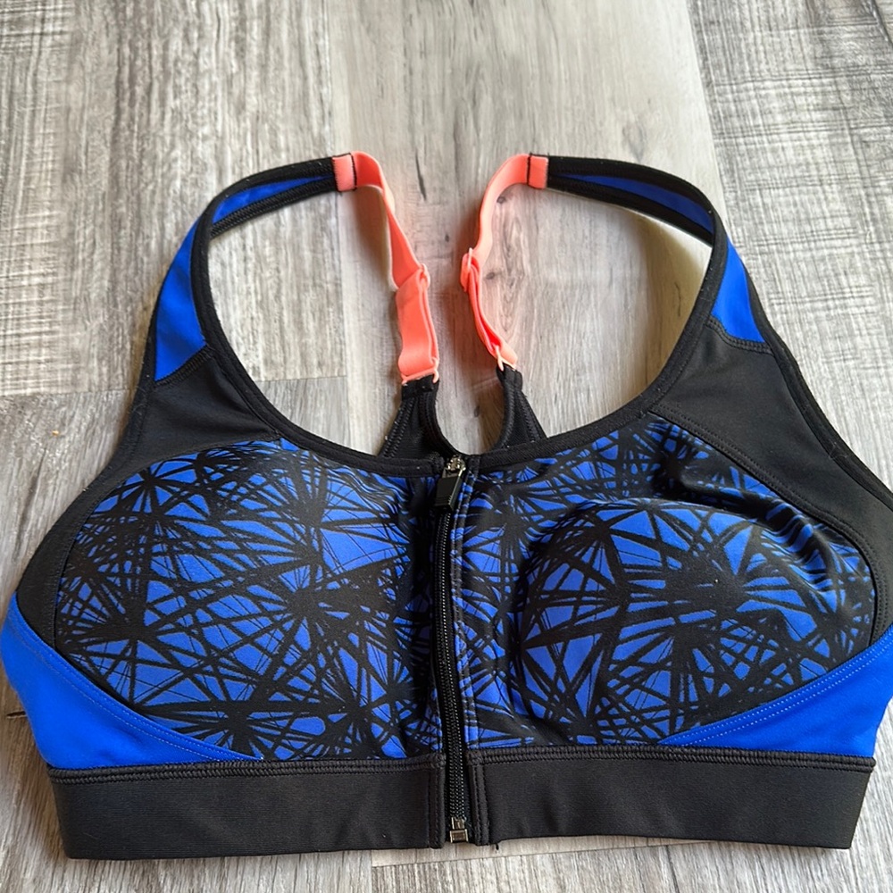 Champion Black and Blue Women's Sports Bra